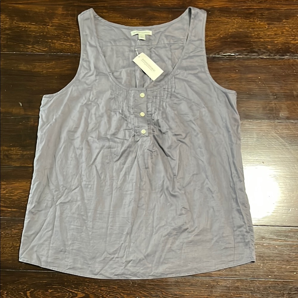 Banana Republic blueish gray Buttoned Tank Top